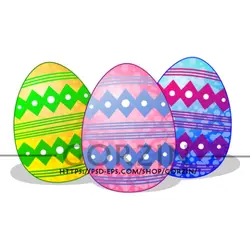 5 عدد png تخم مرغ رنگی دوربری شده فانتزی