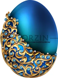 عکس و png تخم مرغ رنگی با طراحی فانتزی نگین کاری شده