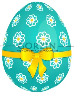 4 عدد عکس و png تخم مرغ رنگی دوربری شده