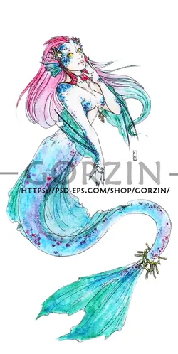 عکس و png پری دریایی دوربری شده