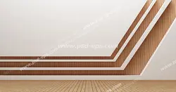 عکس با کیفیت دیوار سه بعدی یا دیوارپوش 3D با طرح خطوط شکسته فرو رفته به رنگ قهوه ای لایت