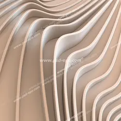 عکس با کیفیت دیوار سه بعدی یا دیوارپوش 3D با طرح خطوط منحنی و برجسته