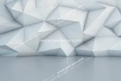 عکس با کیفیت پس زمینه سه بعدی با ساختار هرج و مرج مناسب دیوار سه بعدی سفید در فضای داخلی ساختمان