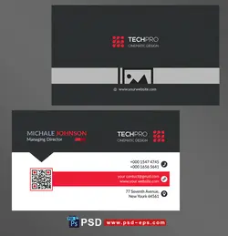 طرح آماده لایه باز کارت ویزیت دورو به رنگ قرمز و سفید ویژه ی آرایشگاه خیاطی آرایشی بهداشتی