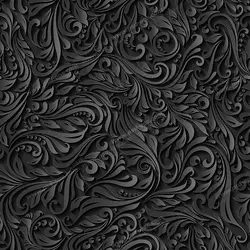 طرح دیوارپوش 3D یا سه بعدی یا پنل دکوراتیو با طرح گل و شاخه و برگ سیاه