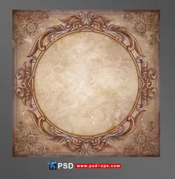 قاب یا فریم طرح لایه باز به رنگ قهوه ای با قابی با طرحی زیبا مناسب تصاویر شخصی ، خانوادگی ، قدیمی و یا متن