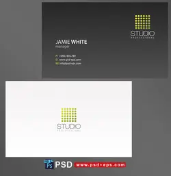 طرح آماده لایه باز کارت ویزیت دورو ویژه ی شرکت های تجاری بازرگانی استودیو کارگاه هنری هنرکده فیلم برداری ضبط صدا و فیلم