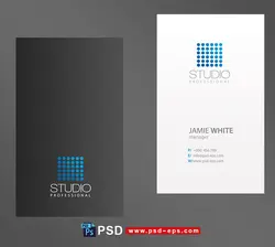 طرح آماده لایه باز کارت ویزیت دورو به رنگ مشکی و سفید ویژه ی استودیو کارگاه هنری هنرکده