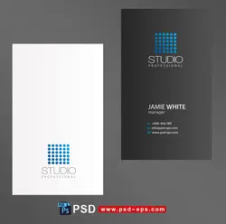 طرح آماده لایه باز کارت ویزیت دورو به رنگ مشکی و سفید ویژه ی استودیو کارگاه هنری هنرکده