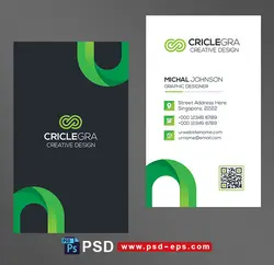 طرح آماده لایه باز کارت ویزیت دورو به رنگ سفید و سبز و مشکی ویژه ی نمایشگاه ماشین دفتر پیشخوان نمایشگاه لباس آموزشگاه زبان آموزشگاه موسیقی و کلاس های هنری باشگاه بدنسازی