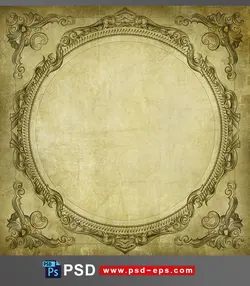 قاب یا فریم لایه باز با طرح قدیمی و حاشیه های هنری زیبا