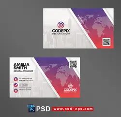 طرح آماده لایه باز کارت ویزیت دورو ویژه ی شرکت های ساختمانی نقشه کشی ساخت و ساز مهندسی معماری به رنگ خاکستری و صورتی