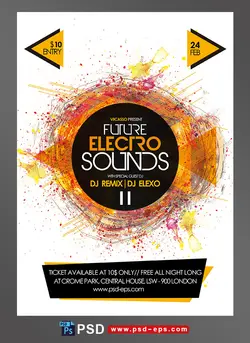 طرح آماده لایه باز پوستر یا تراکت با موضوع پخش اهنگ و صدا ویژه تالار کلوپ عروسی خدمات کامپیوتری