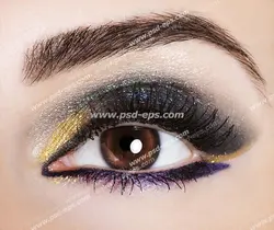 عکس با کیفیت چشم و ابروی بانویی با سایه زیبا و آرایش چشم