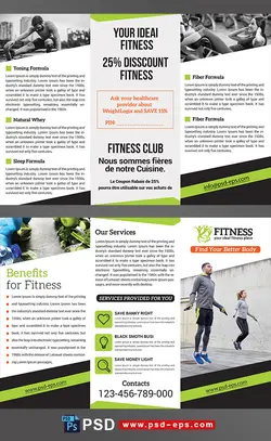 طرح آماده لایه باز پوستر یا تراکت با موضوع ورزش نرمش سلامتی ویژه باشگاه های بدنسازی مسابقات بین المللی