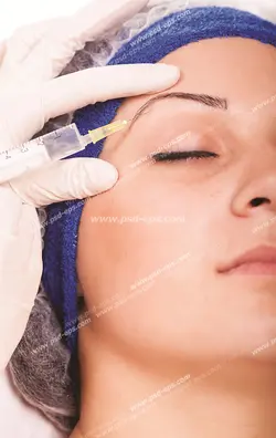 عکس با کیفیت تزریق ژل یا بوتاکس جهت از بین بردن افتادگی پلک