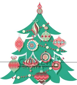 پکیج 26 عددی طرح کریسمس، جشن و شادی، بابانوئل، درخت کریسمس ، جعبه کادو و هدیه کریسمس