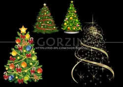 پکیج 26 عددی طرح کریسمس، جشن و شادی، بابانوئل، درخت کریسمس ، جعبه کادو و هدیه کریسمس