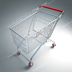 عکس با کیفیت سبد خرید فروشگاهی چرخ دار مخصوص خرید از فروشگاه های زنجیره ای