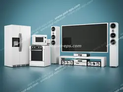 عکس با کیفیت لوازم صوتی و تصویری مانند تلویزیون ، بلندگو ، دستگاه DVD و لوازم برقی منزل مانند یخچال مایکروویو ،گاز فردار