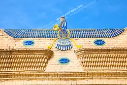 عکس با کیفیت نقاشی فر کیانی نماد هخامنشی یا هخامنشیان که اشتباهاً به نماد فَرَوَهر مشهور است
