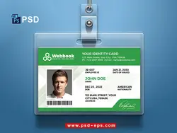 کارت شناسایی یا کارت عضویت یا آی دی کارت یا کارت آویز سینه سفید و سبز لایه باز همایش یا جشنواره ها یا کارت عضویت کتابخانه ، گروه های علمی و انجمن ها