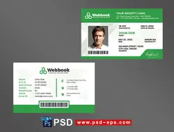 کارت شناسایی یا کارت عضویت یا آی دی کارت یا کارت آویز سینه سفید و سبز لایه باز همایش یا جشنواره ها یا کارت عضویت کتابخانه ، گروه های علمی و انجمن ها