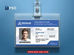 کارت شناسایی یا کارت عضویت یا آی دی کارت یا کارت آویز سینه سفید و آبی لایه باز همایش یا جشنواره ها یا کارت عضویت کتابخانه ، گروه های علمی و انجمن ها