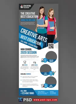 بنر استند یا رول آپ بنر لایه باز تبلیغاتی فروش ویژه لوازم تحریر ، وسایل مورد نیاز مدرسه از جمله کیف ، کفش ، فرم مدرسه ، کلاسور و ...