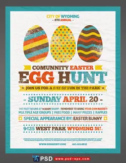 پوستر لایه باز تبلیغاتی تخم مرغ های رنگی مناسب جهت تبلیغات عید نوروز یا فروش تخم مرغ رنگی یا دانلود تراکت یا پوستر لایه باز تعطیلات عید پاک یا عید نوروز با طراحی فانتزی و زمینه سفید و آبی و تخم مرغ های رنگی