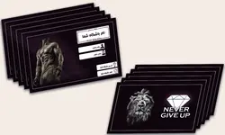 کارت ویزیت لایه‌باز باشگاه بدنسازی با زمینه مشکی و تصویر بدن ساز مرد