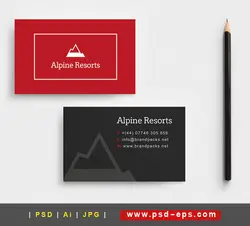 پوستر یا تراکت به همراه کارت ویزیت لایه باز ورزش کوهپیمایی ، وسایل و تجهیزات کوهپیمایی با زمینه قرمز و سیاه و سفید