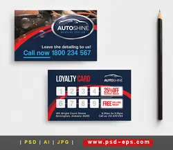 کارت ویزیت لایه باز تعمیر ماشین یا خودرو یا کارواش یا صاف کاری و رنگ آمیزی خودرو یا دانلود کارت ویزیت لایه باز کارواش با امکان درج لوگو و متن دلخواه با زمینه قرمز و سورمه ای