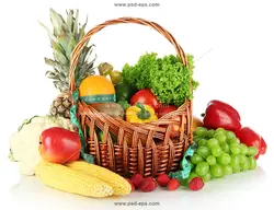 عکس با کیفیت سبد میوه ها و سیفی جات مختلف مناسب شب یلدا با سانتی متر خیاطی مناسب رژیم های گیاه خواری و سالم خواری و رژیم های لاغری و کاهش وزن