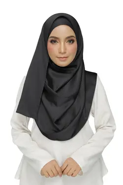 طرح لایه باز موکاپ مقنعه روسری شال مقنعه لبنانی پوشش اسلامی مقنعه اسلامی در رنگ های خاکستری لیمویی قرمز بر سر زنی پوشیده از نمای رو به رو