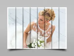 موکاپ لایه باز پوستر و عکس عروسی با برش های عمودی ساده و سایه دار یا موکاپ عکس تا خورده به صورت عمودی موکاپ زیبا و جالب مناسب انواع عکس های شما