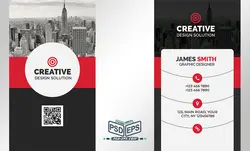 کارت ویزیت لایه باز تبلیغاتی شرکت های ساختمانی و انبوه ساز در هفت رنگ متفاوت یا دانلود کارت ویزیت عمودی با تصاویر ساختمان های بلند و طراحی شیک و ساده