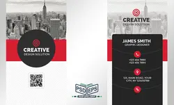 کارت ویزیت لایه باز تبلیغاتی شرکت های ساختمانی و انبوه ساز در هفت رنگ متفاوت یا دانلود کارت ویزیت عمودی با تصاویر ساختمان های بلند و طراحی شیک و ساده