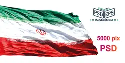 دانلود پرچم ایران در 5 زاویه به احتزاز در آمده بسیار زیبا ویژه طراحی گرافیک تبلیغات انتخابات + PSD با کیفیت بالا