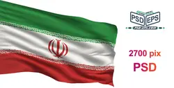 دانلود پرچم ایران در 5 زاویه به احتزاز در آمده بسیار زیبا ویژه طراحی گرافیک تبلیغات انتخابات + PSD با کیفیت بالا