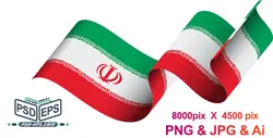 لایه باز پرچم موج دار ایران PNG و لایه باز وکتور کاملا کاربردی و زیبا ویژه تبلیغات انتخابات برای طراحان و گرافیست ها