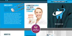 بروشور کاتالوگ دندانپزشکی فوق العاده زیبا ویژه مطب دکتر دندان پزشکی نخ دندان ایمپلنت و آموزش طریقه مسواک زدن بصورت لایه باز و کاملا بهداشتی + لوگو رایگان با رنگ و طرح زیبا