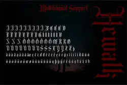 فونت بلک لتر سبک قدیمی Hewalk