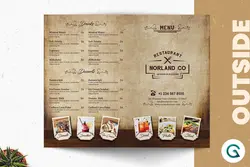 طرح منو رستوران قدیمی 2 لت