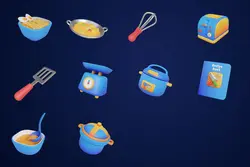 آیکون آشپزی 3D