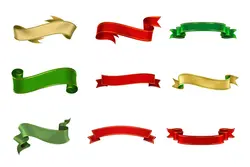 PNG بنر و روبان کریسمس