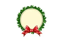 PNG بنر و روبان کریسمس