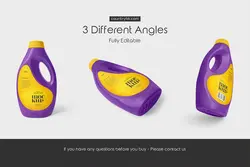 موکاپ بطری مواد شوینده پلاستیکی