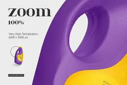 موکاپ بطری مواد شوینده پلاستیکی