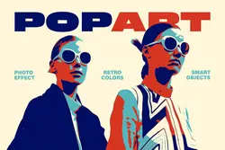 افکت عکس پاپ آرت رترو